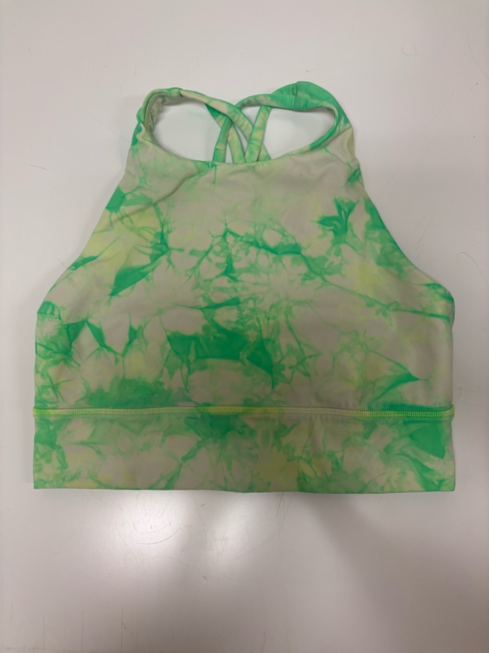 lululemon athletica Green Tie-Dye High Neck Sports Bra